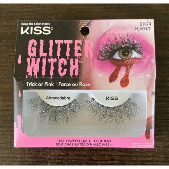 Kiss Other - NIP KISS Halloween Limited Edition Glitter Witch False Eyelashes Trick Or Pink